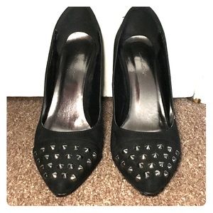 Black studded heels